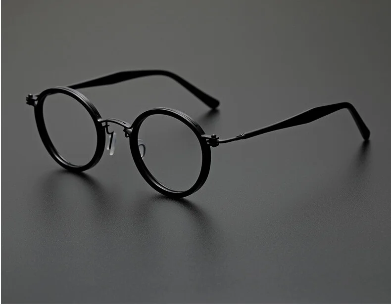 Classic Japanes Pure Titanium Round Eyeglass frames Personality Vintage Glasses