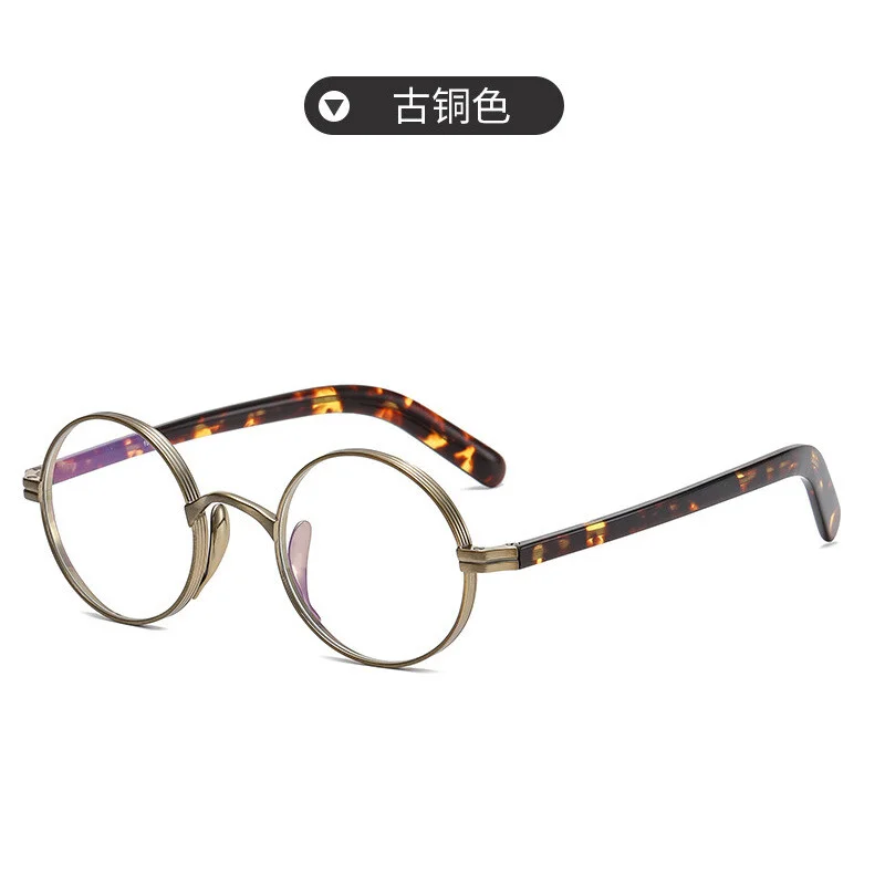 Pure Titanium Hand Made Retro Eyeglass Frames Round Japanese Spectacles Glasses